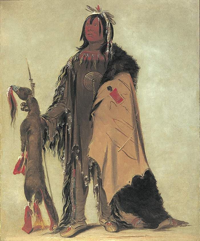 In-ne-ó-cose, Buffalo's Child, a Warrior — George Catlin