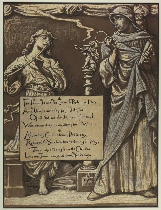 (Illustration for Rubáiyát of Omar Khayyám) The Divorce of Reason — Elihu Vedder