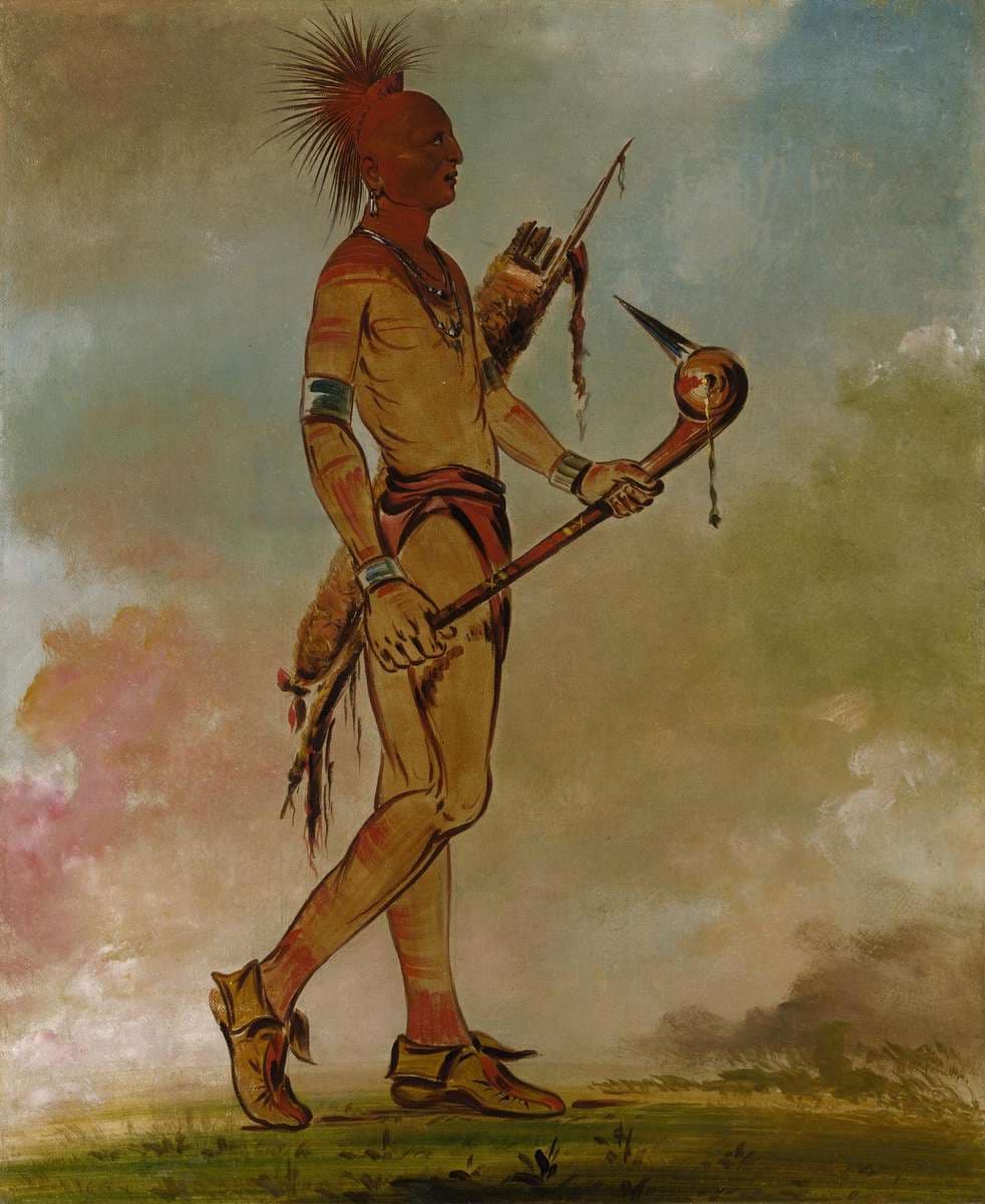 Shin-ga-wás-sa, Handsome Bird — George Catlin
