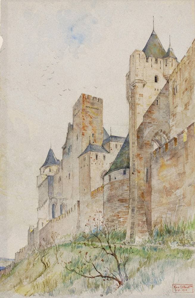 Battlements of Carcassonne, France — Cass Gilbert