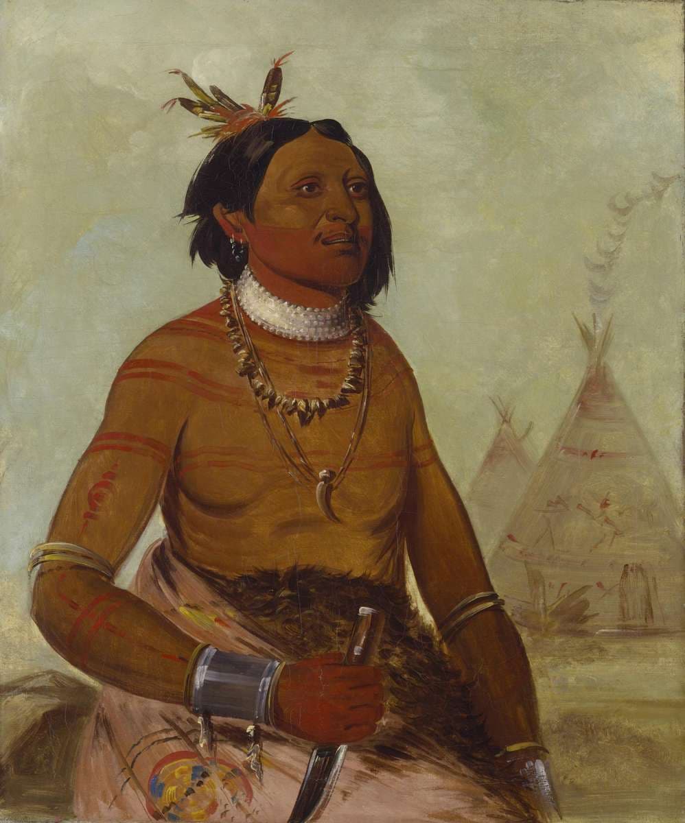 Quáy-hám-kay, Stone Shell, a Brave — George Catlin