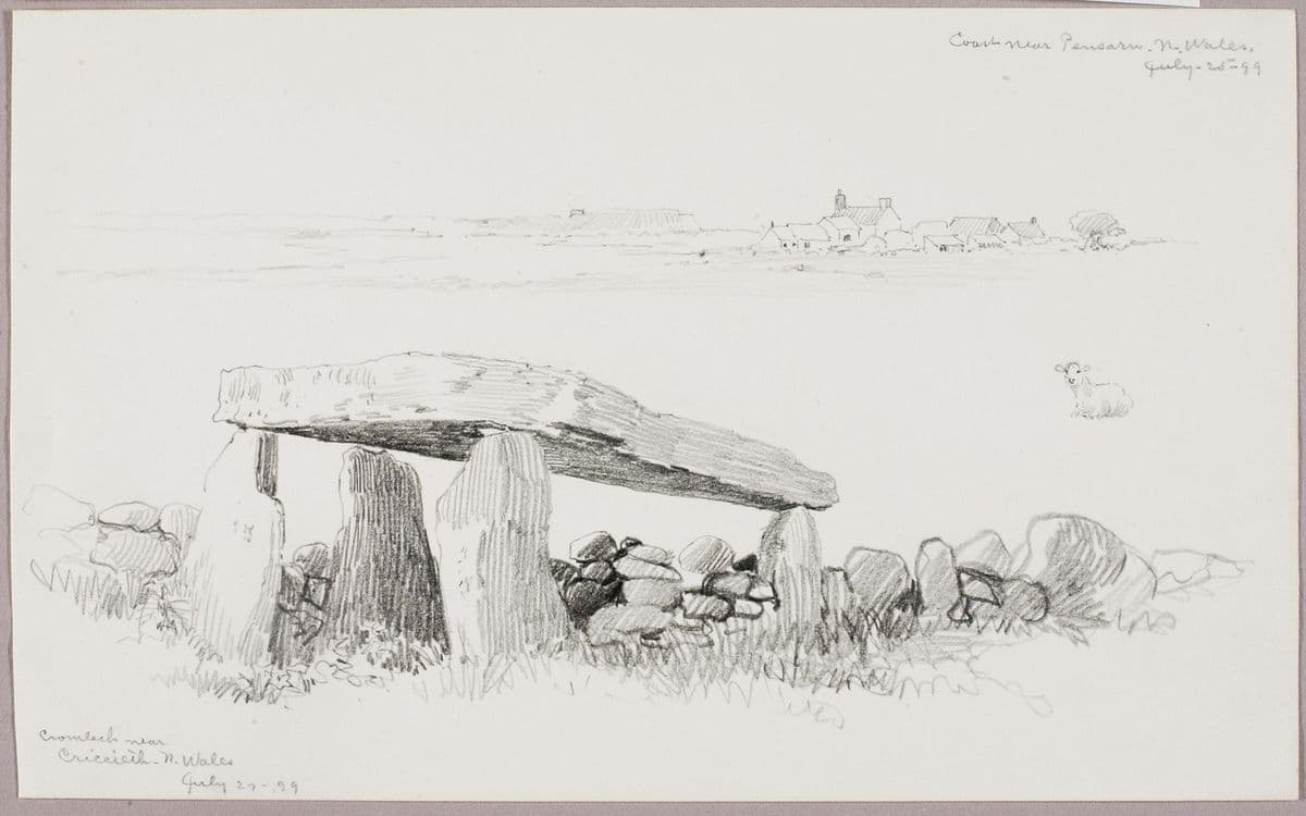 Cromlech near Criccieth, North Wales/Coast near Pensarn, North Wales — George Elbert Burr