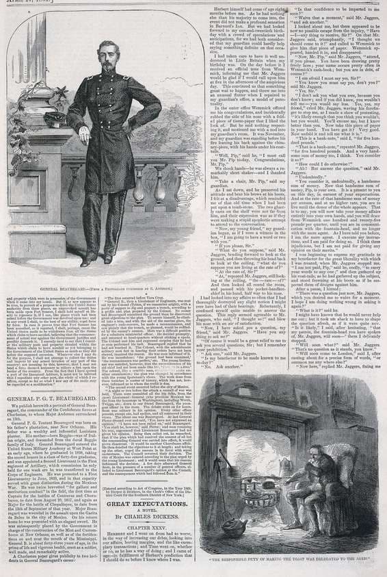 General Beauregard, from Harper's Weekly, April 27, 1861 — Winslow Homer