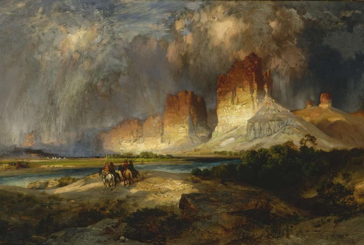 Cliffs of the Upper Colorado River, Wyoming Territory — Thomas Moran
