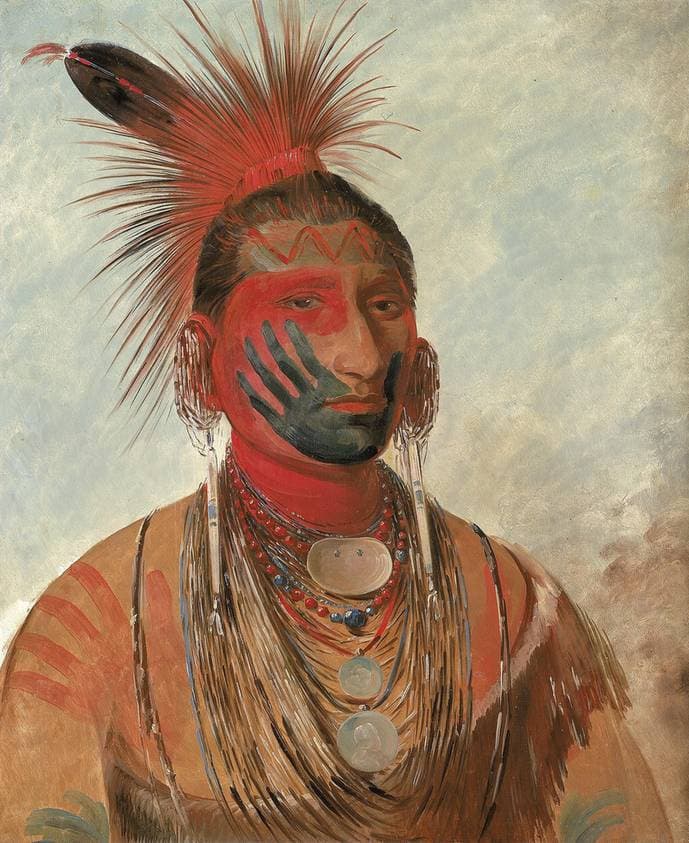 Wash-ka-mon-ya, Fast Dancer, a Warrior — George Catlin