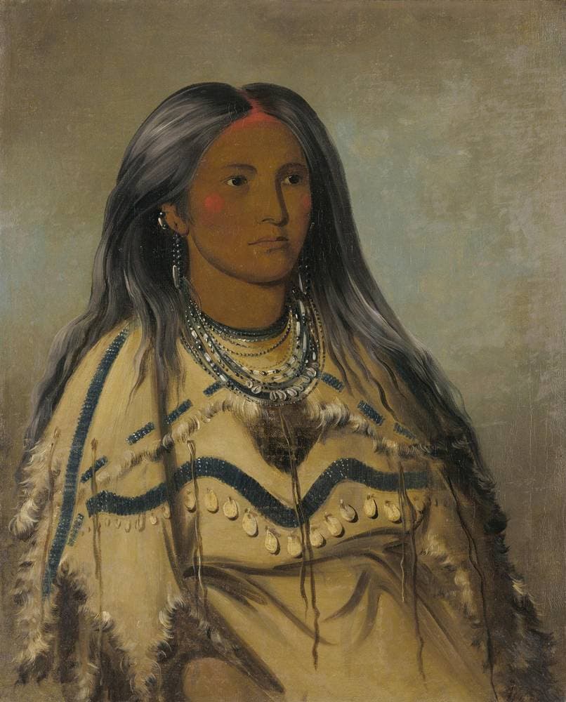 Sha-kó-ka, Mint, a Pretty Girl — George Catlin