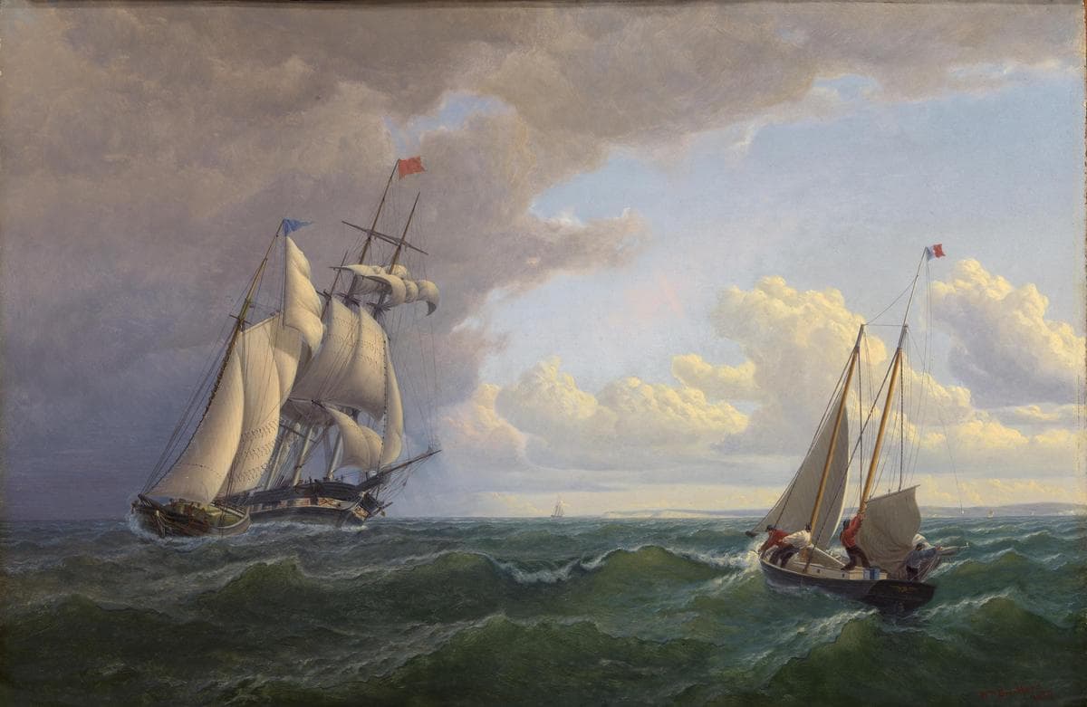 Whaler off the Vineyard--Outward Bound — William Bradford