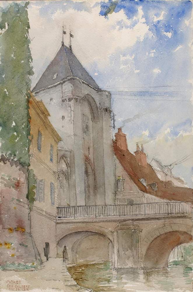 Bridge at Moret, France — Cass Gilbert