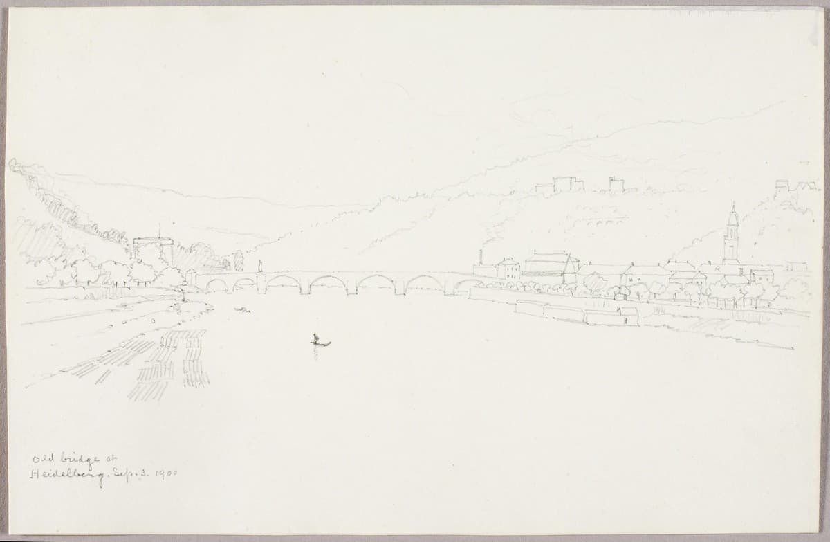 Old Bridge at Heidelburg — George Elbert Burr