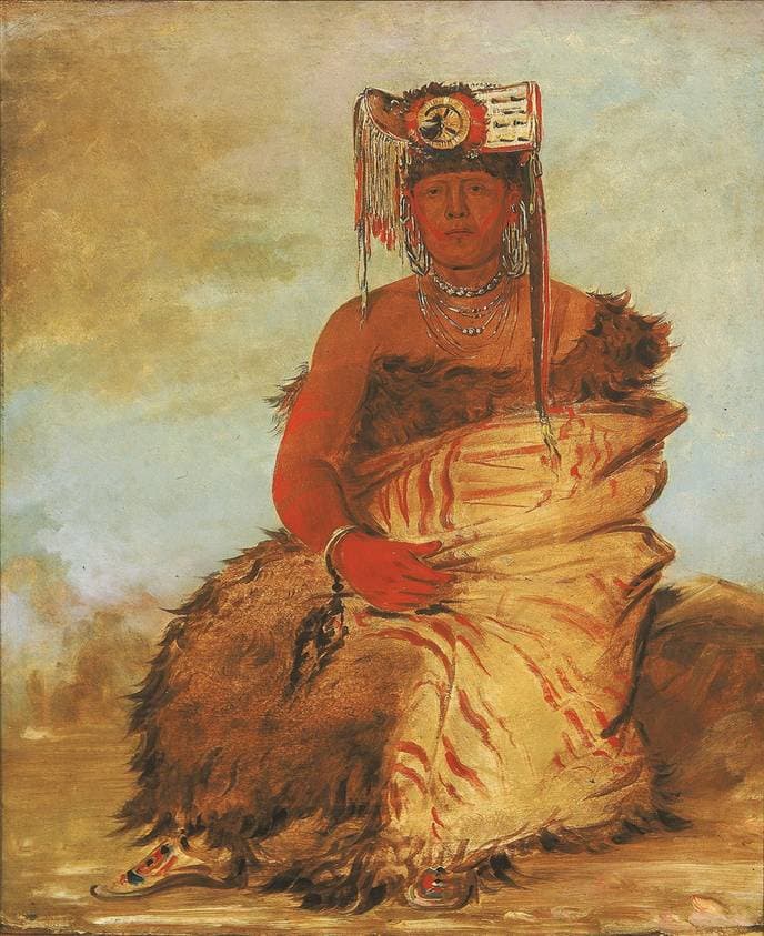 La-kée-too-wi-rá-sha, Little Chief, a Tapage Pawnee Warrior — George Catlin