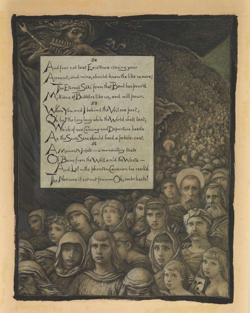 (Illustration for Rubáiyát of Omar Khayyám) Death's Review — Elihu Vedder