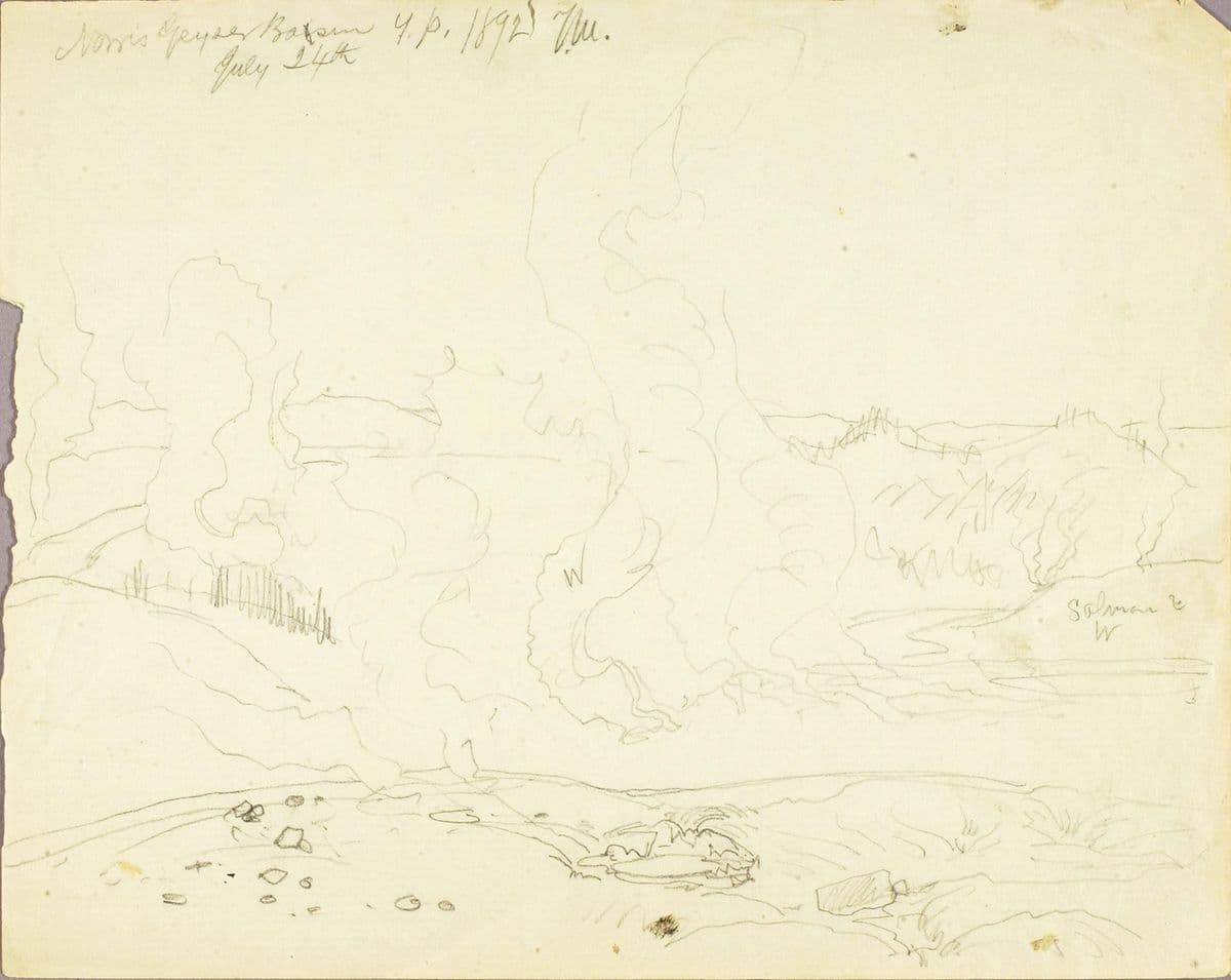 Norris Geyser Basin, Yellowstone Park — Thomas Moran