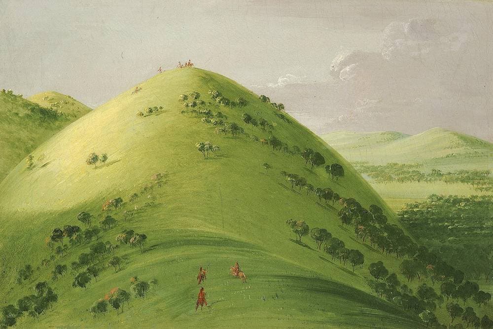 Beautiful Prairie Bluffs, Upper Mississippi — George Catlin