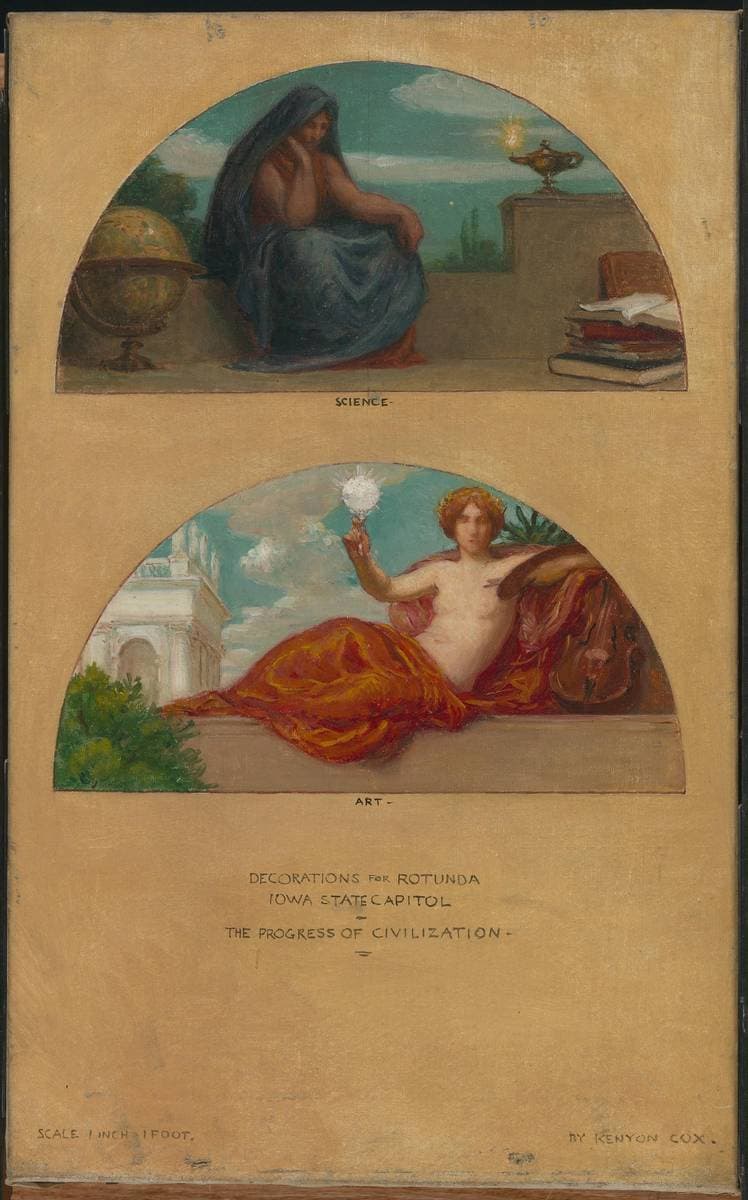 The Progress of Civilization: Science and Art (mural study, State Capitol, Des Moines, Iowa) — Kenyon Cox