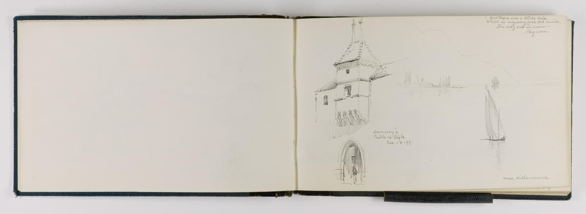 (Sketchbook) Doorway to Castle at Aigle/Near Villeneuve — George Elbert Burr