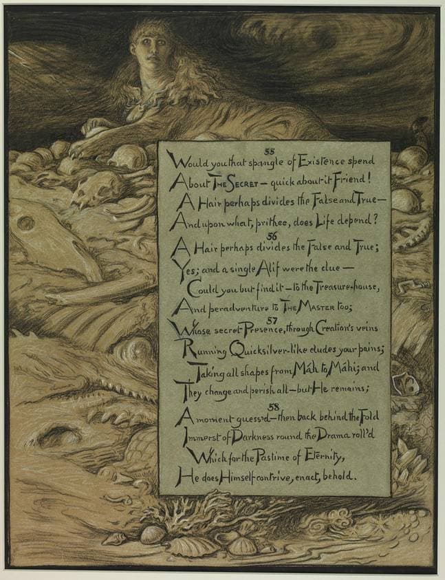 (Illustration for Rubáiyát of Omar Khayyám) The Inevitable Fate — Elihu Vedder