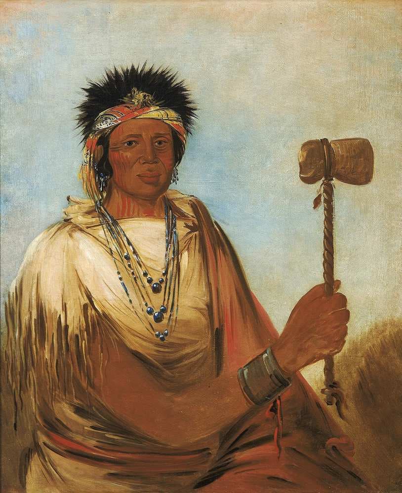 Men-són-se-ah, Left Hand, a Warrior — George Catlin