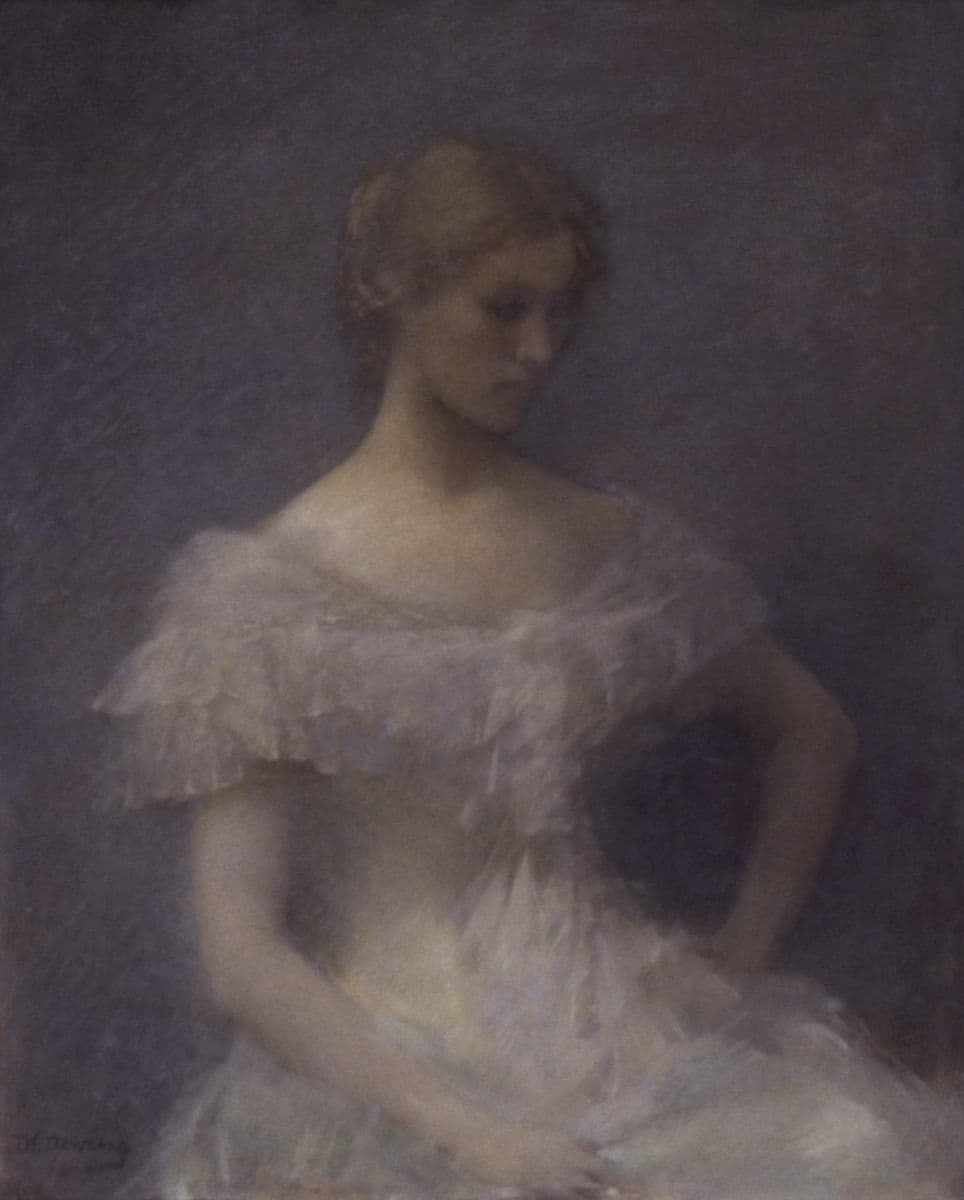 Young Girl Seated — Thomas Wilmer Dewing