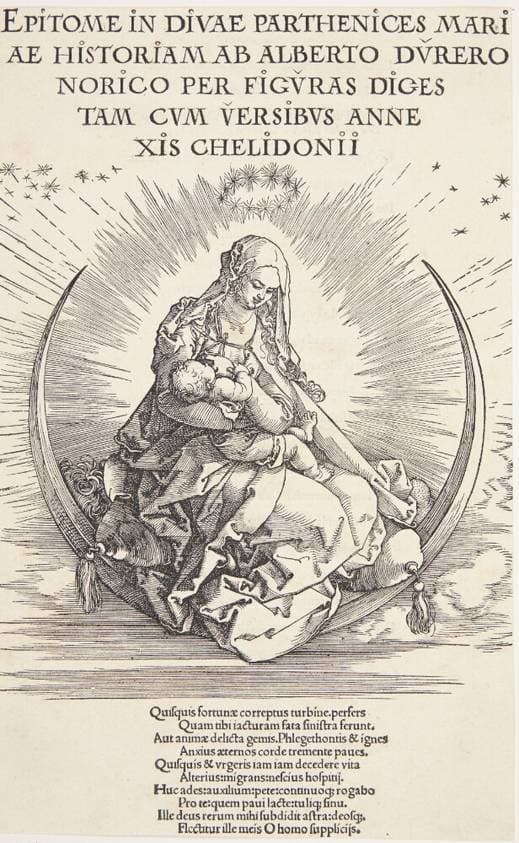 Jomfru Maria på en seglmåne — Albrecht Dürer