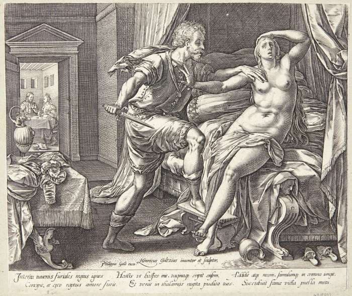 Tarquinius og Lucretia — Hendrik Goltzius