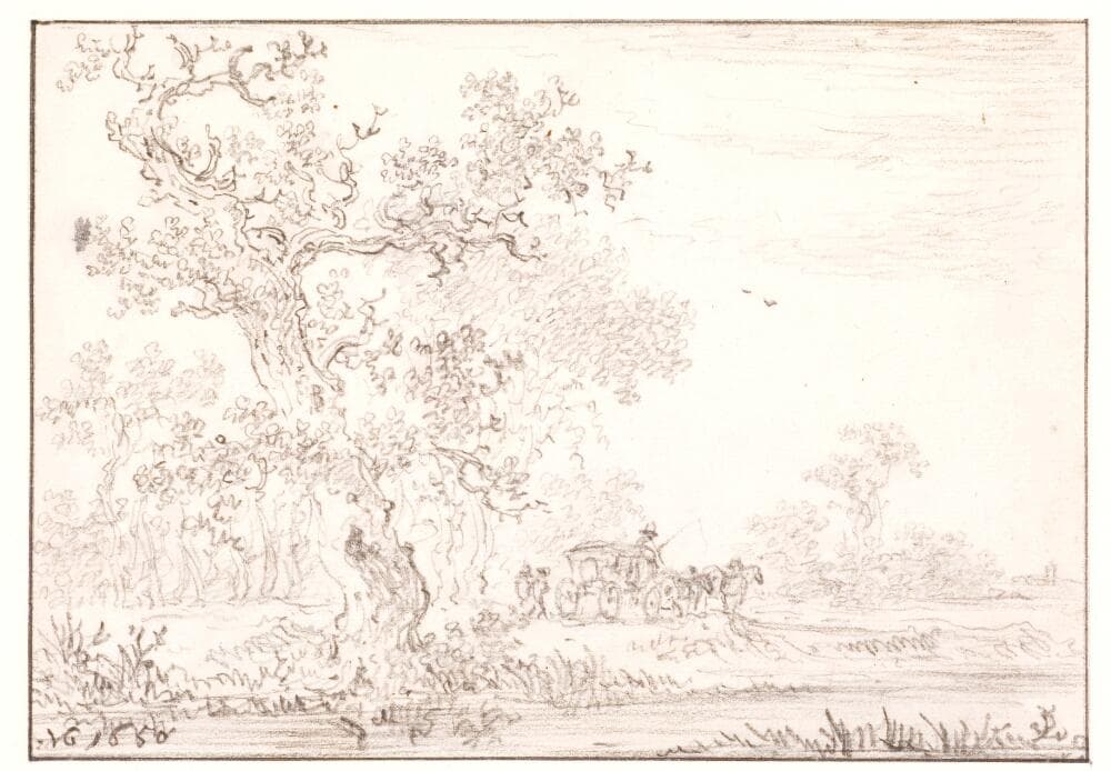 Rejsevogn i udkanten af en skov — Jan van Goyen