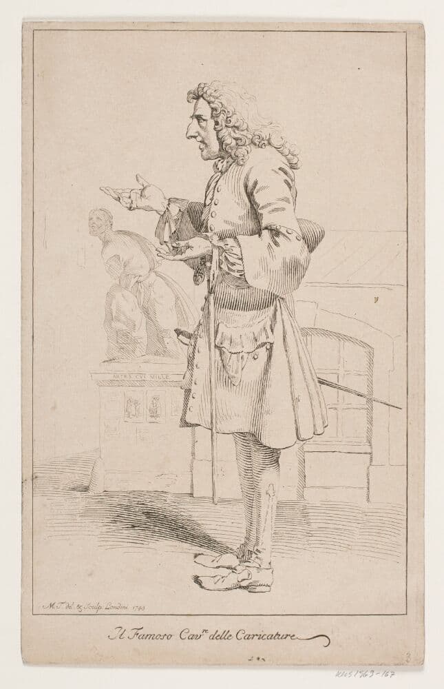 "Il famoso Cavre delle Caricature". Portræt af Pier Leone Ghezzi (1674-1755) — Marcus Tuscher