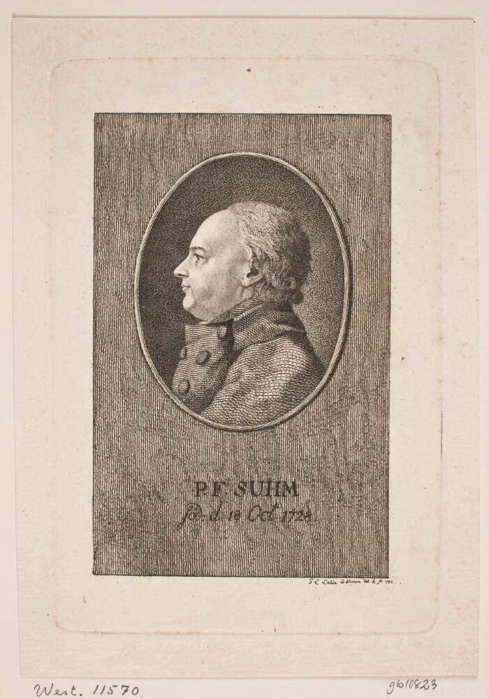 Portræt af Peter Frederik Suhm — Gerhard Ludvig Lahde