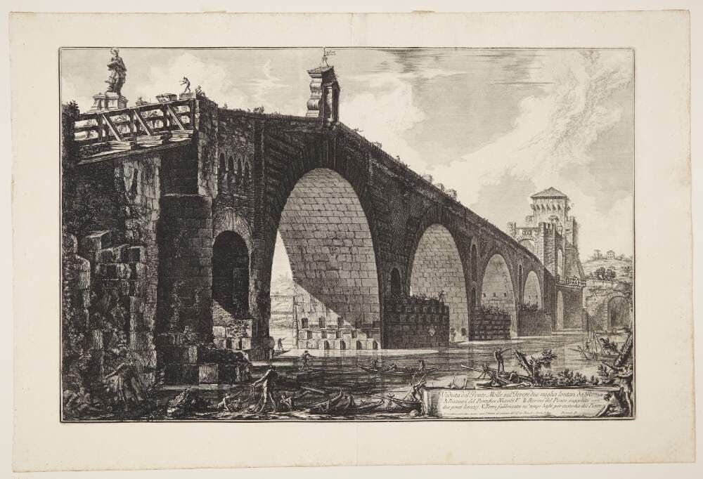 Ponte Molle udenfor Rom — Giovanni Battista Piranesi