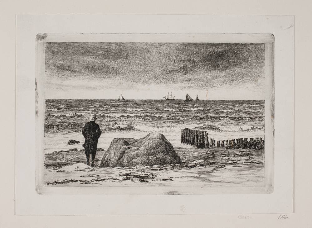 Blæsevejr. Søstykke — Carl Bloch
