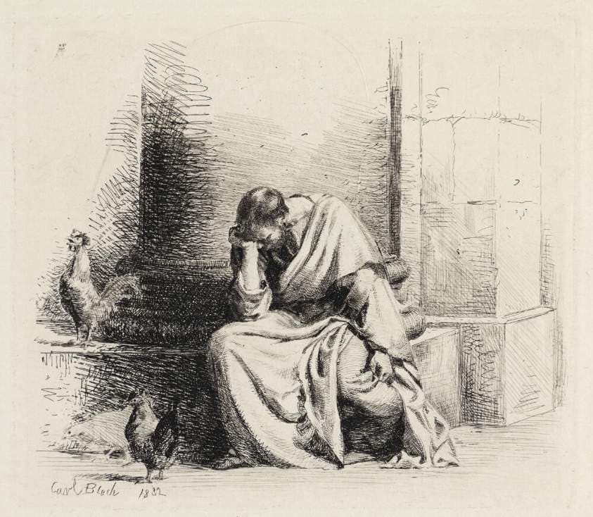 Den angrende Peter — Carl Bloch