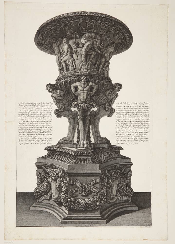 Samme vase som i forrige blad, set fra neden — Giovanni Battista Piranesi