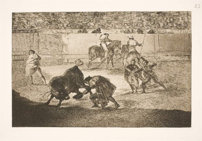 Pepe Illo udfører en "recorte" — Francisco Goya