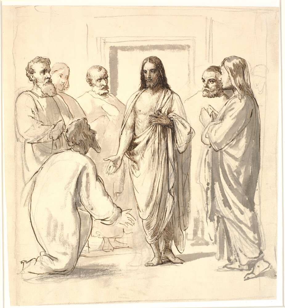 Kristus og den vantro Thomas — Wilhelm Marstrand