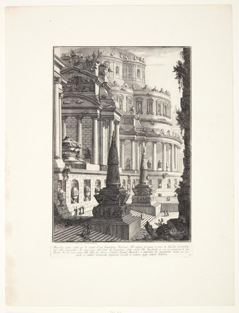 Gammelt mausoleum, rejst til asken fra en romersk kejser ... — Giovanni Battista Piranesi