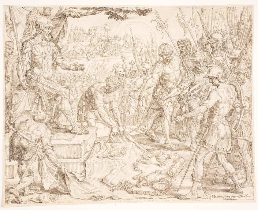 Gideon modtager krigsbyttet — Maarten van Heemskerck