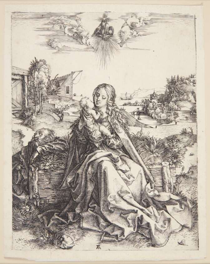 Den hellige familie med sommerfuglen — Albrecht Dürer