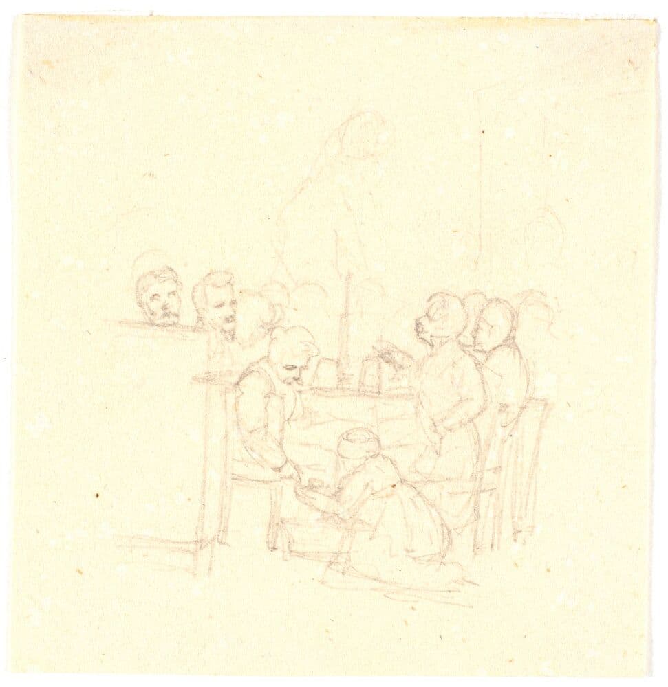 Motiv fra Finks Kaffehus — Wilhelm Bendz