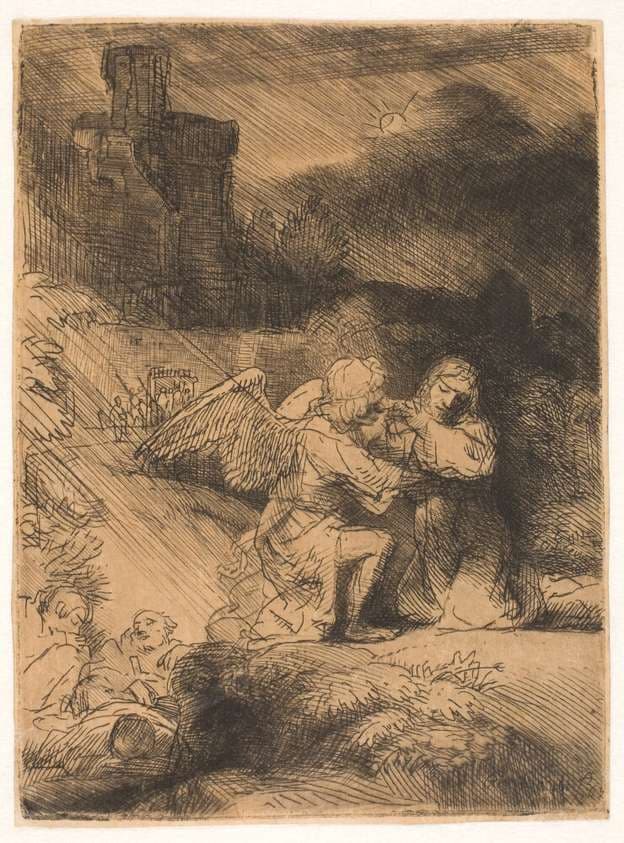 Kristus på Oliebjerget — Rembrandt van Rijn