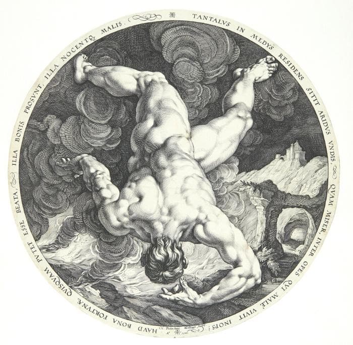 De fire himmelstormere - Tantalus — Hendrik Goltzius