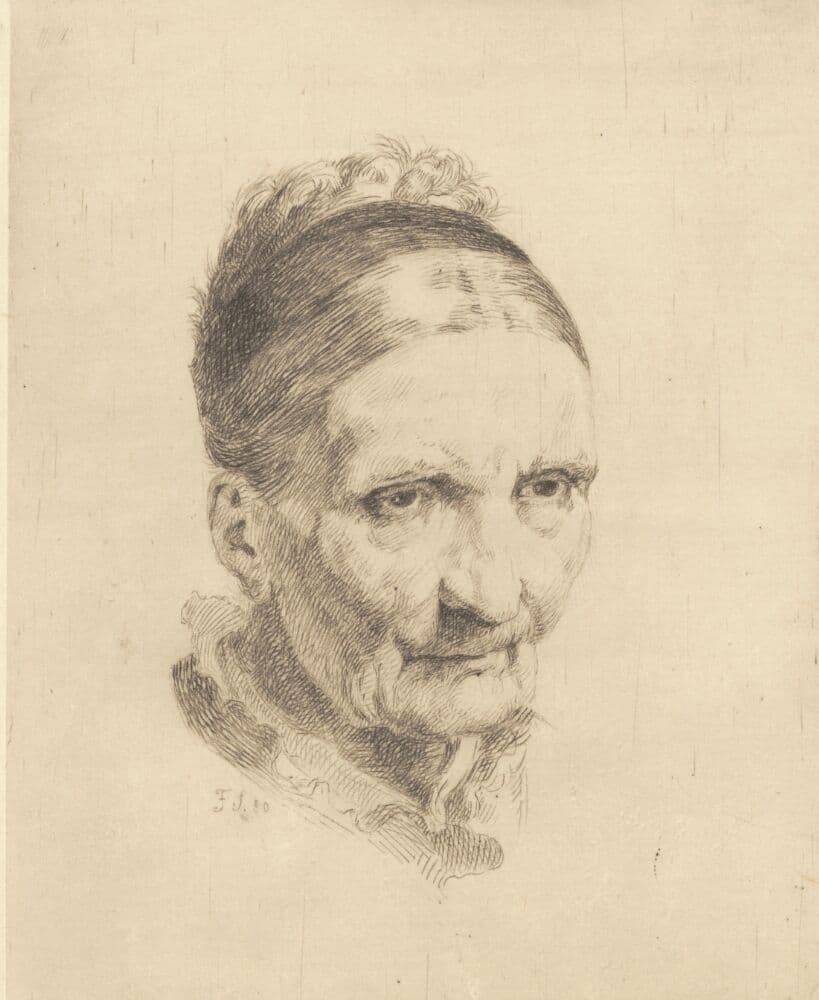 Hoved af en gammel kone, Madam Rasmussen — Frans Schwartz