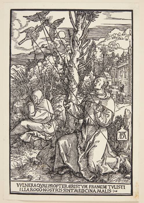 Den Hellige Frans modtager sine sår — Albrecht Dürer