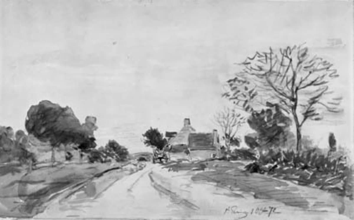 Landevej. Saint-Parize-le-Châtel — Johan Jongkind