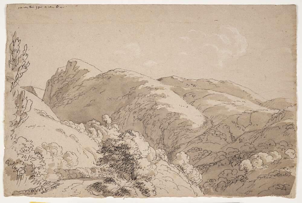 Bjerge ved Subiaco — J.L. Lund