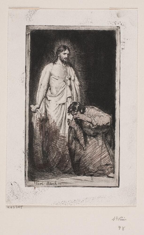 Kristus og den vantro Thomas — Carl Bloch