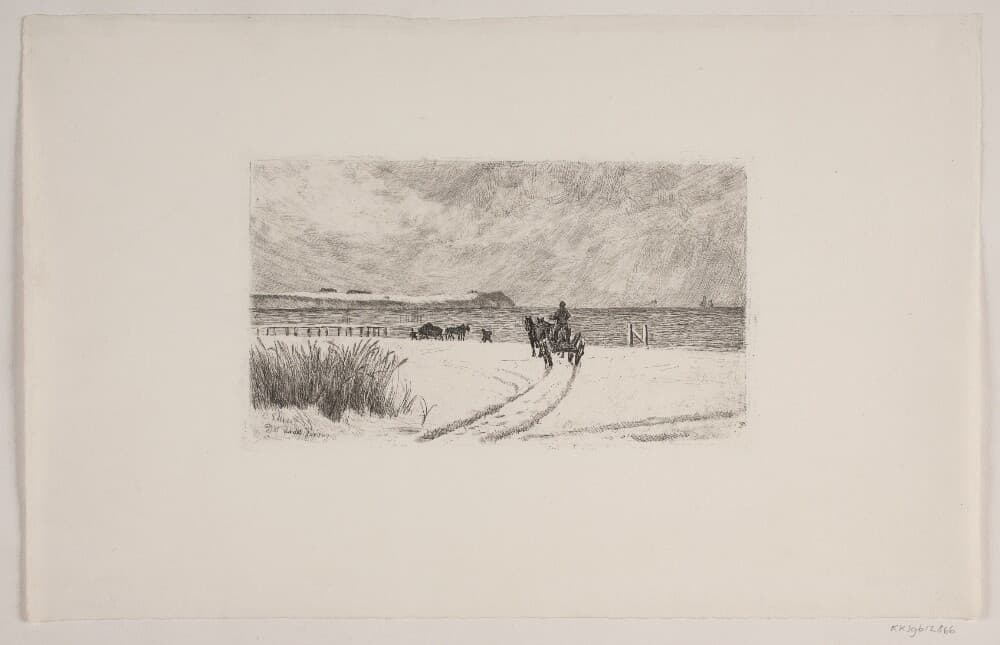 Vinterdag ved Hornbæk — Carl Locher