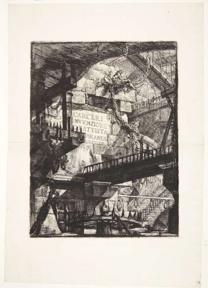 Titelblad til Carceri d'invenzione (Imaginære fængsler) — Giovanni Battista Piranesi