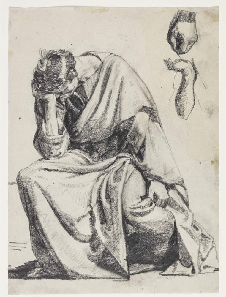 Den angrende Peter. Forarbejde til radering fra 1882 — Carl Bloch