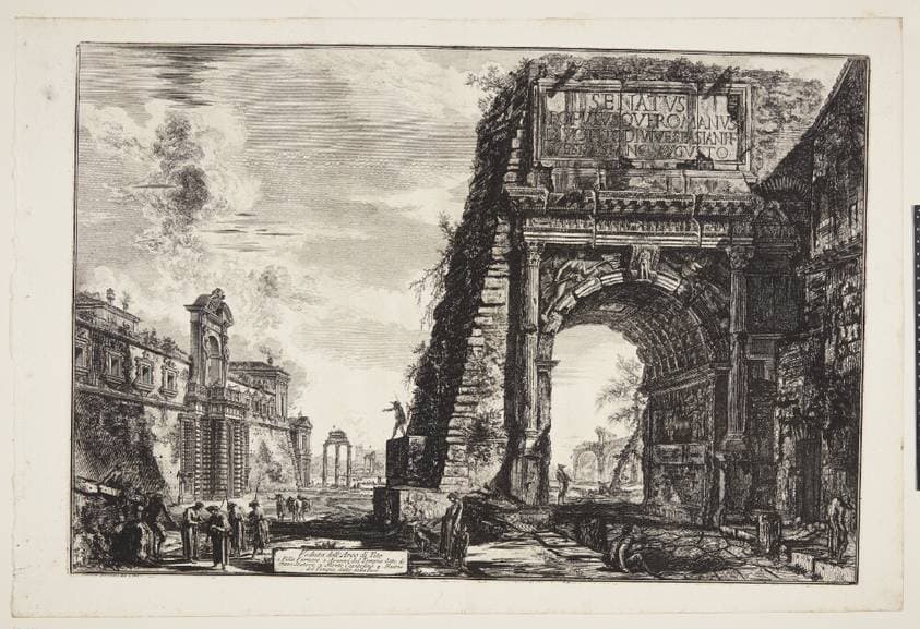 Titus' triumfbue og Casino Farnese — Giovanni Battista Piranesi