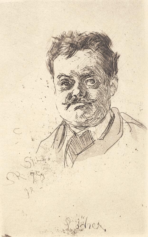 Portræt af Carl Locher, en face — P. S. Krøyer