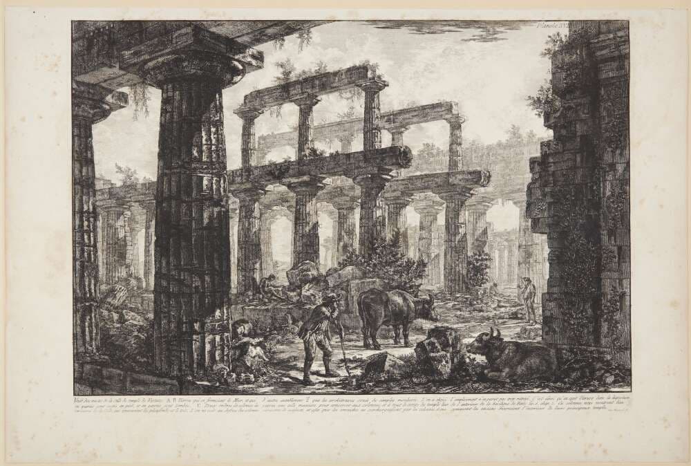 Resterne af cella i Neptun-templet [...] — Giovanni Battista Piranesi